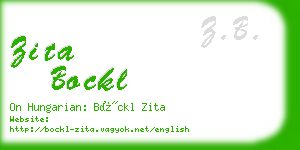 zita bockl business card